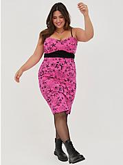 Plus Size Betsey Johnson Convertible Dress - Ponte Tattoo Sketch Pink, TATTOO, hi-res