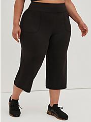 Crop Straight Pant - Super Soft Performance Jersey Black, DEEP BLACK, alternate