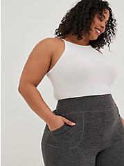 Plus Size Crop Yoga Pant - Super Soft Performance Jersey Grey, CHARCOAL, alternate