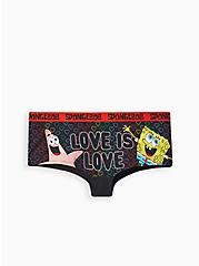 SpongeBob Boyshort Panty - Cotton Love Rainbow Black , MULTI, hi-res
