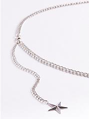 Chain Belt with Star - Silver Tone, SILVER, alternate