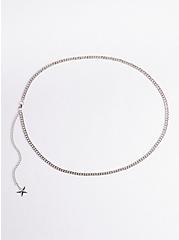 Plus Size Chain Belt with Star - Silver Tone, SILVER, hi-res