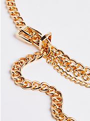 Plus Size Link Layered Chain Belt - Gold Tone, GOLD, alternate