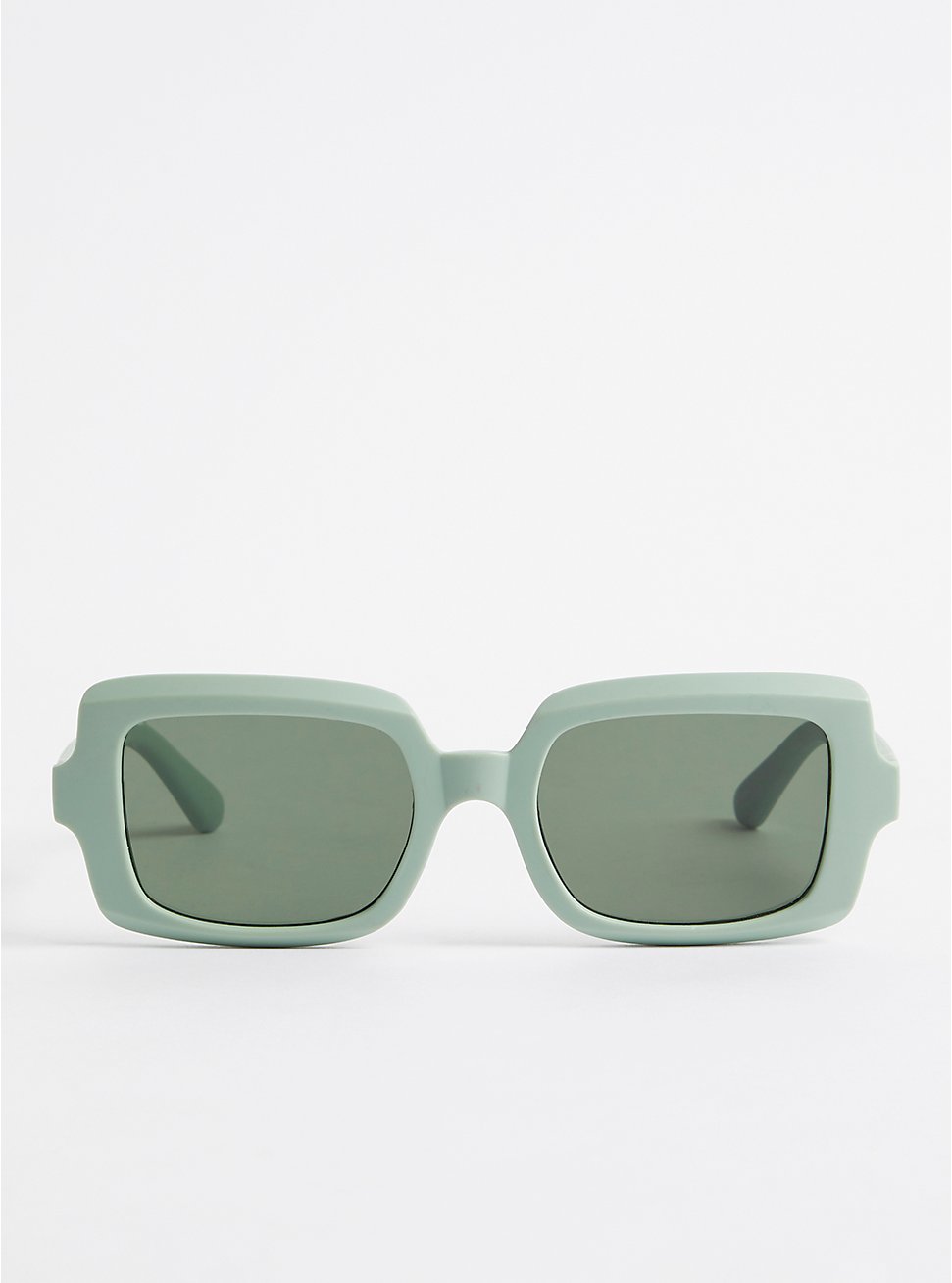 Small Rectangle Sunglasses - Matte Green with Smoke Lens, , hi-res