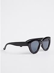Small Cateye Sunglasses - Black, , alternate