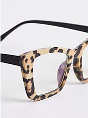 Plus Size Blue Light Glasses - Leopard, , alternate