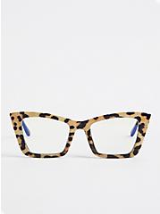 Plus Size Blue Light Glasses - Leopard, , hi-res