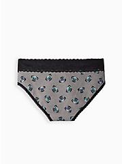 Wide Lace Hipster Panty - Cotton Pugs Grey, PUG PARADISE GREY, alternate