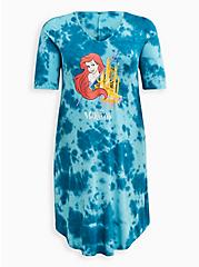 Disney The Little Mermaid Dress - Super Soft Ariel Tie-Dye Blue, BLUE, hi-res