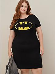 Plus Size DC Batman Dress - Super Soft Logo Black, DEEP BLACK, alternate