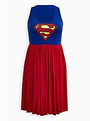 DC Superman Skater Dress - Super Soft Red & Blue, MULTI, hi-res