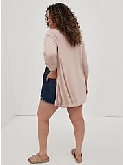 Plus Size Drape Front Cardigan - Super Soft Beige, BEIGE, alternate