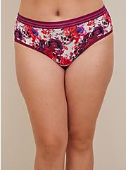 Plus Size Hipster Panty - Microfiber Watercolor Explosion, WATER COLOR SKULL, alternate