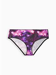 Plus Size XO Hipster Panty - Microfiber Galaxy Purple, GRADIENT GALAXY BLACK, hi-res