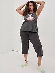 Plus Size Active Tank - Performance Cotton Mindset is Everything Grey, CHARCOAL, alternate