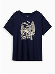 Happy Camper Active Tee - Performance Cotton Forest Navy, PEACOAT, hi-res