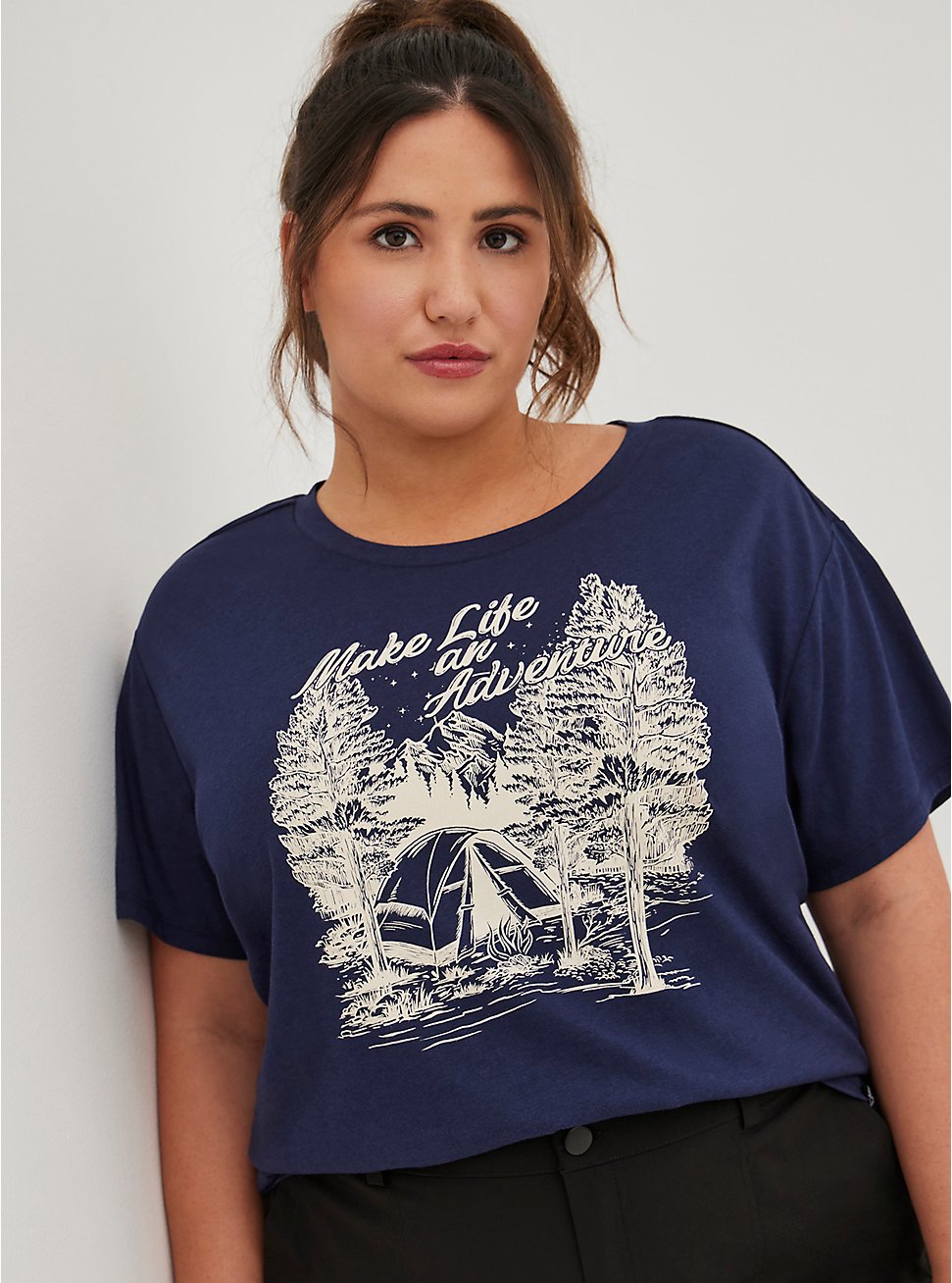 Happy Camper Active Tee - Performance Cotton Forest Navy, PEACOAT, hi-res