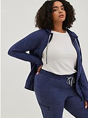 Plus Size Happy Camper Relaxed Fit Cargo Jogger -  Super Soft Performance Jersey Blue, PEACOAT, alternate