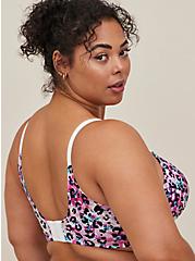 Plus Size Lightly Lined Everyday Wire-Free Bra - Microfiber Leopard Floral with 360° Back Smoothing™, LAVISH LEOPARD FLORAL: WHITE, alternate