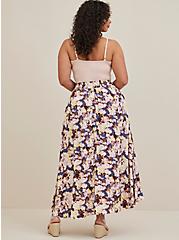 Plus Size Slit Maxi Skirt - Floral Multi , FLORAL MULTI, alternate