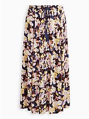 Slit Maxi Skirt - Floral Multi , FLORAL - MULTI, hi-res
