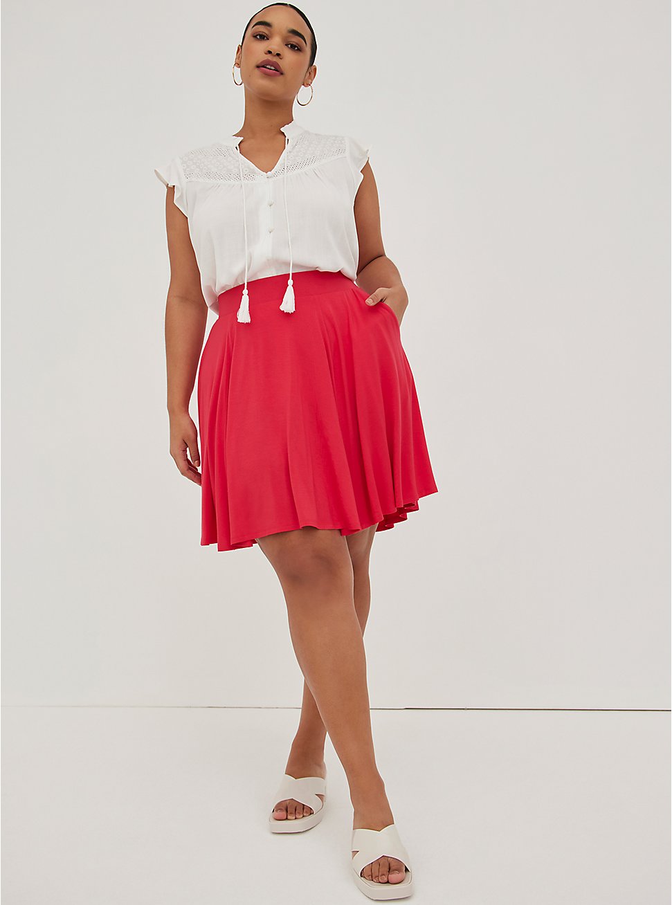 Circle Skirt - Jersey Pink, VIVA MAGENTA, hi-res