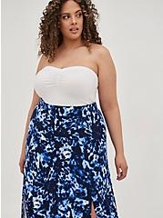 Double Side Slit Maxi Skirt - Tie Dye Blue, TIE DYE EXPLOSION WHITE, alternate