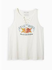 Guns N' Roses Classic Fit Lace-Up Tank - Cotton-Blend Sweet Child White, IVORY, hi-res
