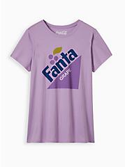 Plus Size Classic Fit Crew Tee - Cotton Grape Fanta Purple, PURPLE, hi-res