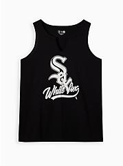 Split Neck Tank - Black MLB Chicago White Sox, DEEP BLACK, hi-res