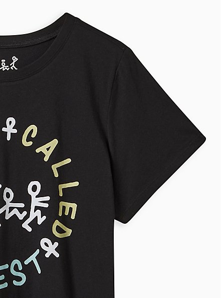 A Tribe Called Quest Classic Crew Neck Tee - Cotton Black, DEEP BLACK, alternate