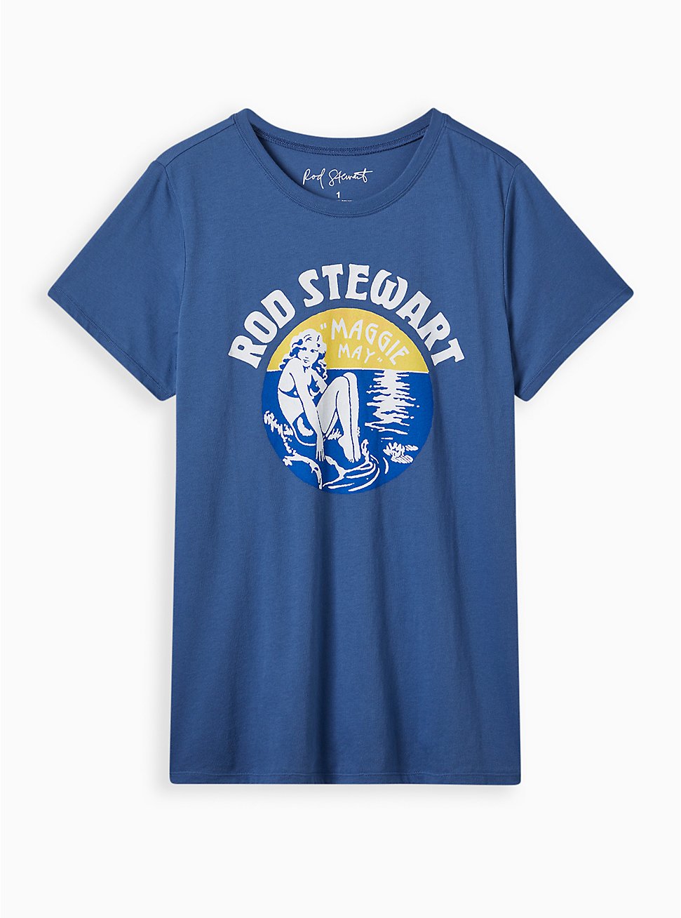 Rod Stewart Classic Crew - Cotton Maggie May Blue, BLUE, hi-res