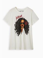 Plus Size Classic Fit Crew Tee - Cotton H.E.R. Ivory, MARSHMALLOW, hi-res