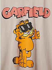 Plus Size Garfield V-Neck Ringer – Cotton Grey, GREY, alternate