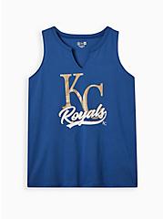 Split Neck Tank - Cotton MLB Kansas City Royals Blue, BLUE, hi-res