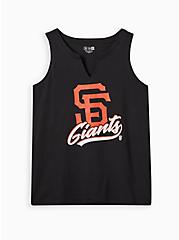Plus Size Split Neck Tank - Cotton MLB San Francisco Giants Black, DEEP BLACK, hi-res