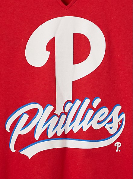 Split Neck Tank - MLB Philadelphia Phillies Red, JESTER RED, alternate