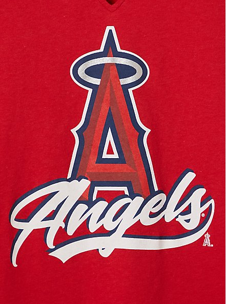 Split Neck Tank - Cotton MLB Los Angeles Angels, JESTER RED, alternate