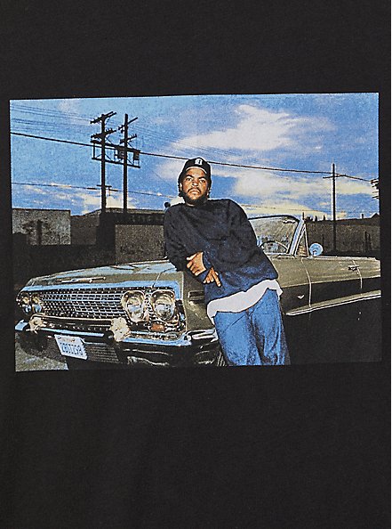 Plus Size Ice Cube Classic Crew Top - Cotton Impala Black, DEEP BLACK, alternate
