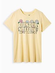 Plus Size The Office Classic Fit Crew Tee - Cotton Under Mifflin Soft Yellow, SUNDRESS, hi-res