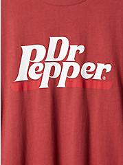 Dr Pepper Classic Fit Crew Top -  Cotton Red , RED, alternate