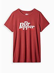 Dr Pepper Classic Fit Crew Top -  Cotton Red , RED, hi-res