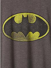 Plus Size Batman Classic Fit Ringer Top - Cotton Grey, GREY, alternate