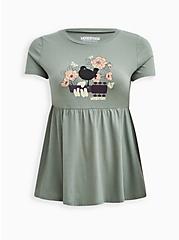 Classic Fit Babydoll Tee - Cotton Woodstock Green, SAGE, hi-res