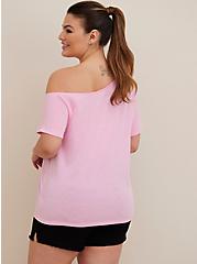 Barbie Classic Fit One Shoulder Top - Cotton Pink, PINK, alternate