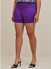 Plus Size Dressy Short - Sateen Purple, PURPLE MAGIC, alternate