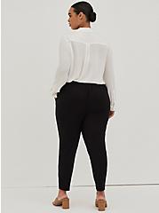 Plus Size Tapered Trouser - Stretch Challis Black, DEEP BLACK, alternate