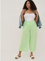 Plus Size Pull On Culotte - Citrus Green, PARADISE GREEN, hi-res