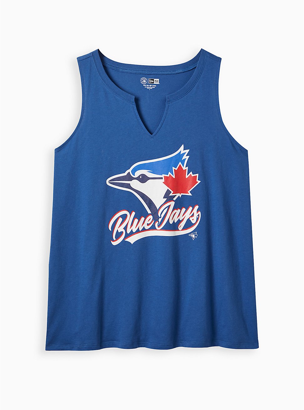Split Neck Tank - Cotton MLB Toronto Blue Jays Blue, BLUE, hi-res