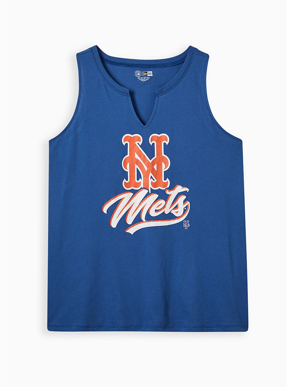 Split Neck Tank - Cotton MLB New York Mets Blue, BLUE, hi-res